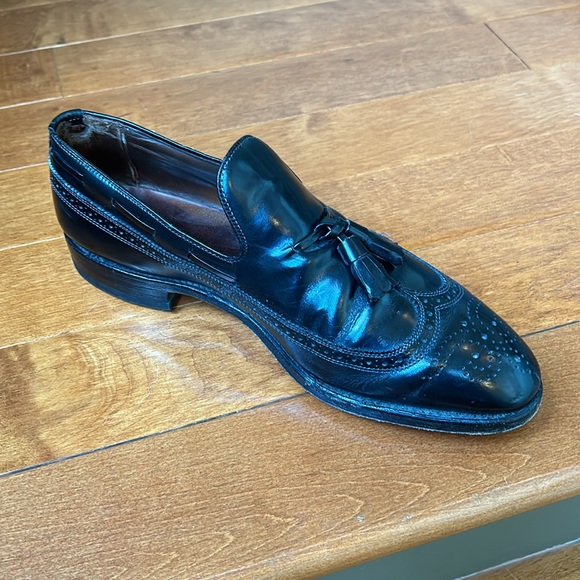 Allen Edmonds Manchester Black Leather Slip-On Tassel Loafers Men’s Size 9 B - Picture 9 of 13